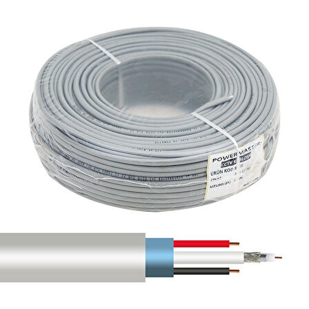 KAMERA KABLOSU CCTV BAKIR (CU)2+1 2 X 0.50MM 100 METRE-Findit