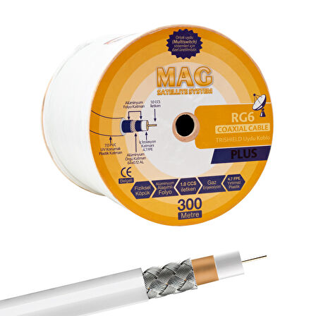 RG6/U4 TRISHEILD ANTEN KABLOSU (300 METRE)-Findit