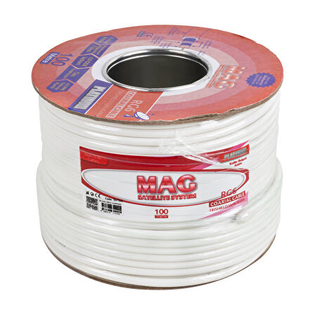 MAG PLATINUM RG6/U4 TRISHIELD 64 TEL ANTEN KABLOSU (100 METRE)-Findit