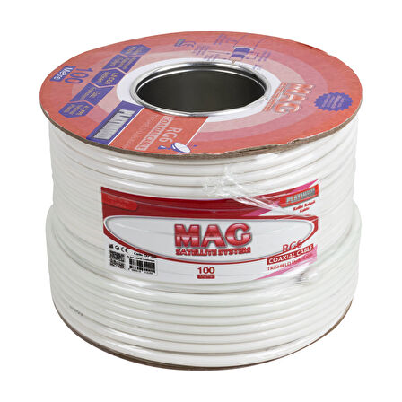 MAG PLATINUM RG6/U4 TRISHIELD 64 TEL ANTEN KABLOSU (100 METRE)-Findit