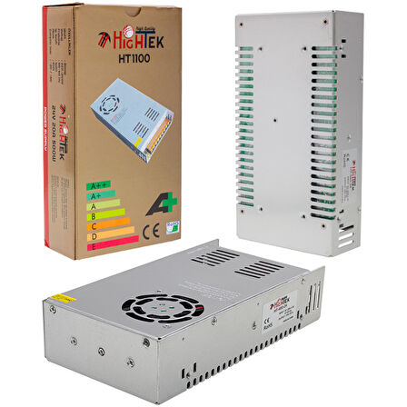 HIGHTEK HT1100 24 VOLT - 20 AMPER - 500 WATT METAL KASA ADAPTÖR-Findit