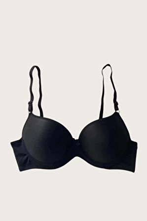 Mikro Kumaş Push Up Dolgulu Balenli Günlük Tek Destekli Sütyen