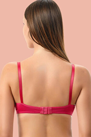 Findit Kırmızı Dolgusuz Mikro Tek Sütyen