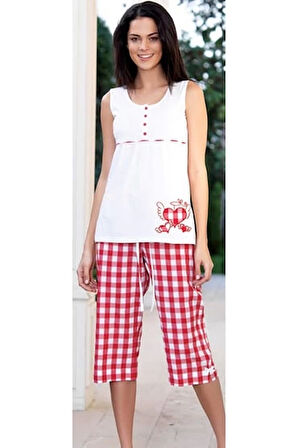 Kadın Yazlık Düğmeli Pijama 21522