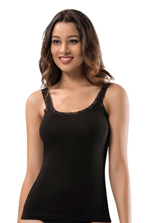 Kadın Dantel Askılı Kaskorse Atlet 2116