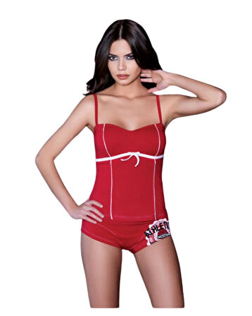 Kadın İp Askılı Plaj Şortlu Takı2426