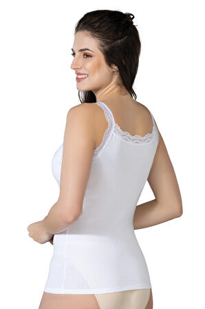 BEYAZ 1411 Modal Cotton Dantelli Atlet