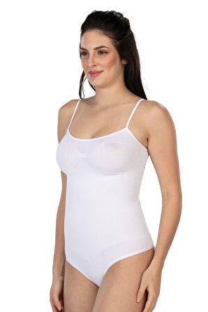 BEYAZ 1927 İp Askıllı Ripli String Body