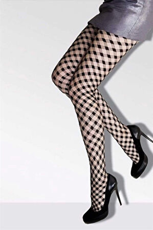 Ballerinal File Desenli Külotlu Siyah 2