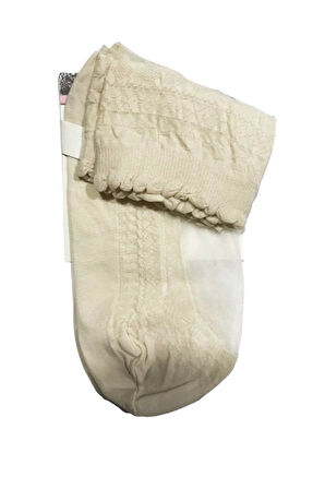 Kadın Kilim Desen Soket Beyaz