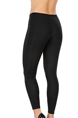 SİYAH 1434 Modal Cotton Termal Tayt