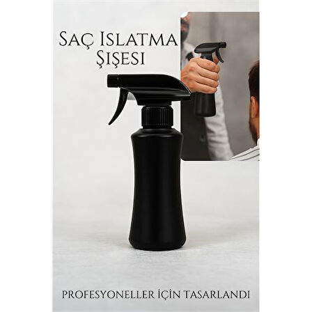 Berber Kuaför Saç Islatma Şişesi 300 ml Valf Sistemli, Geniş Alanlı Sis Püskürtme | Tek Sıkışta Maksimum Etki