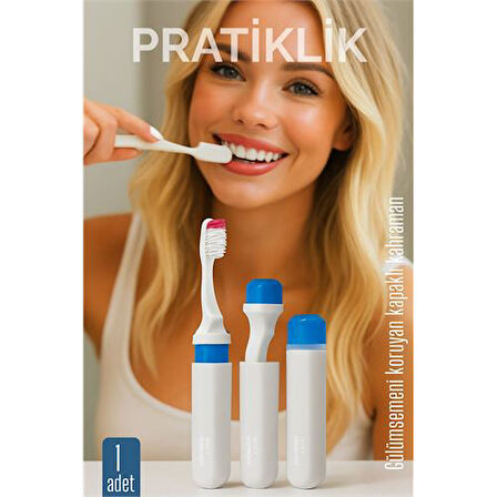 Kapaklı Diş Fırçası - Seyahat Kapaklı Diş Fırçası - Hijyenik Koruma, Pratik ve Kompakt Model