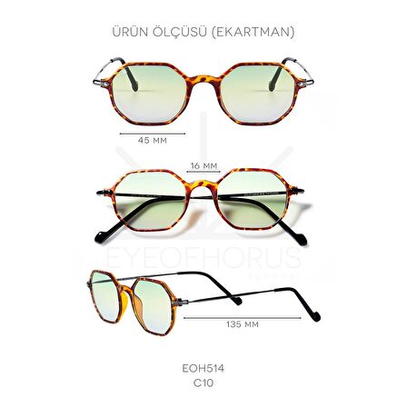 EOH514 C10 Leopar Unisex Güneş Gözlüğü