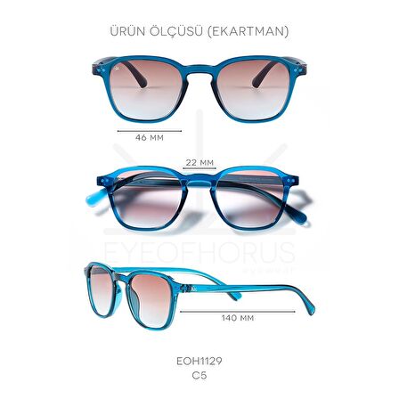 EOH1129 C5 Lacivert Unisex Güneş Gözlüğü