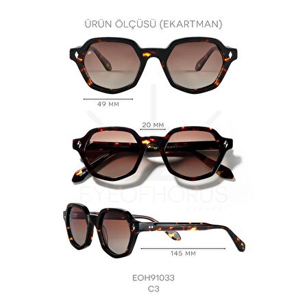 EOH91033 C2 Gri Unisex Güneş Gözlüğü