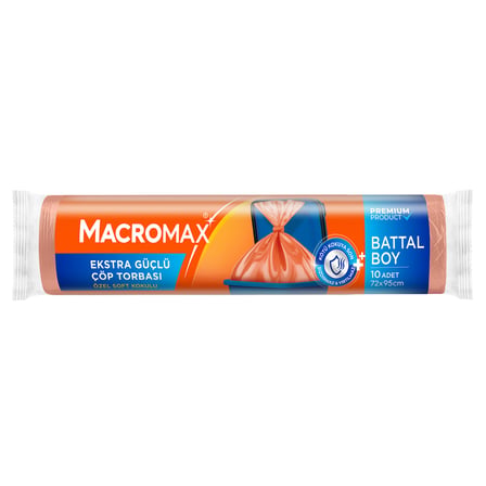 Macromax Extra Güçlü Çöp Torbası Battal Boy 10 Adet 5 ADET