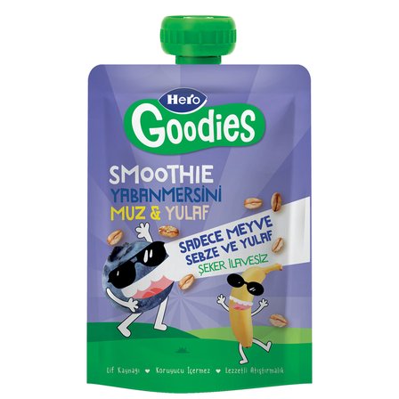 Hero Goodies Yaban Mersini - Muz - Yulaf Pouch 100 G 3 ADET