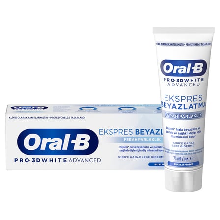 Oral-B 3D White Advanced Ekspres Beyazlatma Ferahlık Diş Macunu 75 Ml