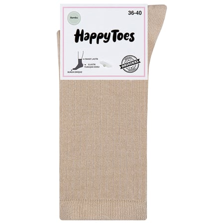 Happy Toes Bambu Ribli Kadın Çorap 36-40