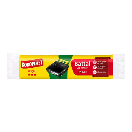 Koroplast Battal Boy Çöp Torbası 7'li 2 ADET