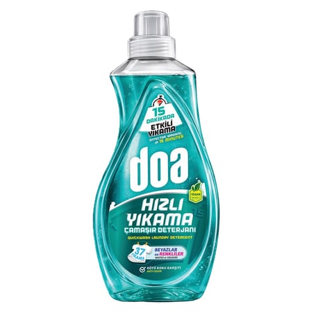 Doa Hızlı Yıkama Sıvı Çamaşır Deterjanı Beyaz ve Renkliler 1.480 Ml 2 ADET