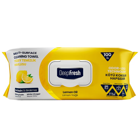 Deepfresh Limonlu Yüzey Temizleme Havlusu 100'lü 2 ADET