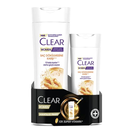 Clear Women Saç Dök.karşı Şampuan Copack 350+180 Ml 3 ADET