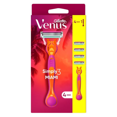 Gillette Venus Miami Hibrid Tıraş Makinesi +4 Yedek 3 ADET