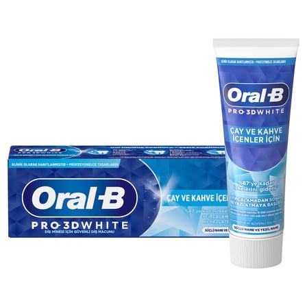 Oral-B 3D White Çay ve Kahve İçenler İçin Diş Macunu 75 Ml 3 ADET