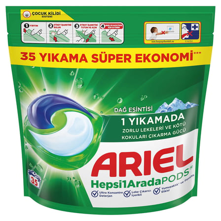 Ariel PODS® Çamaşır Deterjanı Kapsülü 35'li 640.5 G 5 ADET