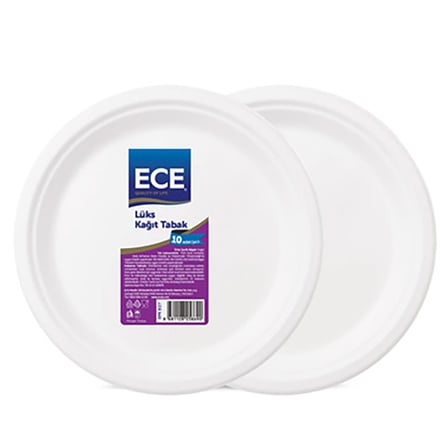 Ece Kağıt Tabak 22.5 Cm 10'lu 5 ADET