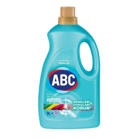 Abc Sıvı Çamaşır Deterjanı Renkliler 3 L