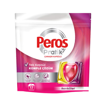 Peros Renkliler Pratik Çamaşır Kapsülü 17'li 275 G