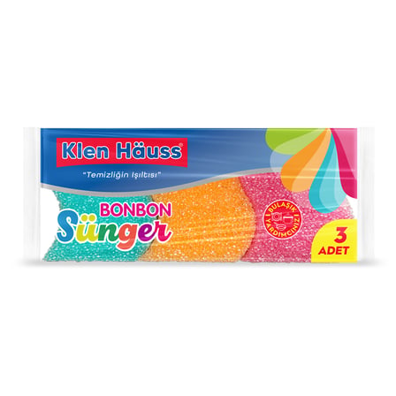 Klen Hauss Bonbon Sünger 3'lü 4 ADET