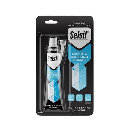 Selsil Mutfak Banyo Tüp Silikon 50 Ml 4 ADET