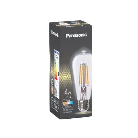 Panasonic E27 Filaman Lamba St64 Sarı Işık 4W 5 ADET