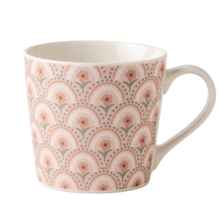Touch Me New Bone Pembe Çiçek Kupa 400 Ml 5 ADET