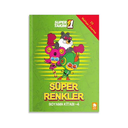 Süper 1 Takım Süper Renkler Boyama Kitabı 5 ADET