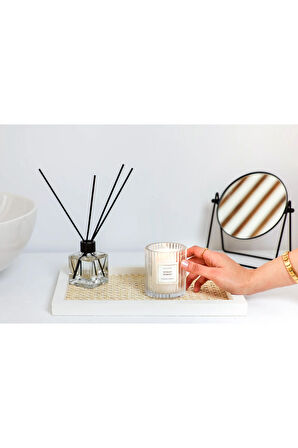 Rattan Hazeran Beyaz Dikdörtgen Tepsi (%100 DOĞAL HAZERAN) M038