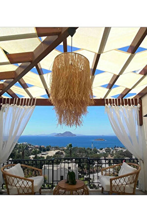 Rafya Hasır Avize Mega M045