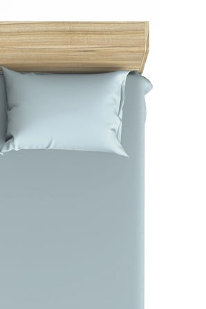 Maki Home %100 Pamuklu Buz Mavisi 100x200+50x70 cm tek kişilik lastikli çarşaf takımı