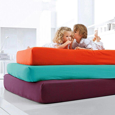 Makiteks %100 pamuklu kahverengi 90x190 ve 100x200 cm tek kişilik yataklara uyumlu lastikli çarşaf