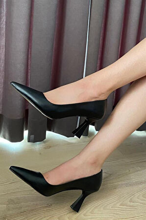 Kadın Samba Siyah Cilt Stiletto