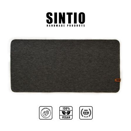 SİNTİO KEÇE MOUSEPED (50X100CM) ANTRASİT Oyuncu Gamer Mouse Pad , Büyük Boy Large Ofis Tipi Mouse Ped, Fare Altlığı, Düz Masa Koruyucu Klavye Altı Mousepad