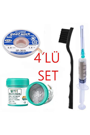 Krem Lehim Best Solder Paste 183°c Sn63/pb37 50g Flux Lehim Toplama Cp-3015 Lehim Emme Teli 3,0 Mm XXL12