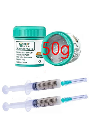 Solder BST-509 Krem Lehim Best 50g Sıvı Lehim ve Flux Lehim Toplama Seti 2in1 XX5