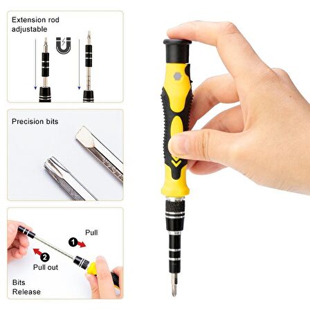 115 Parça Hassas Elektonikçi Cep Telefonu Tornavida Seti