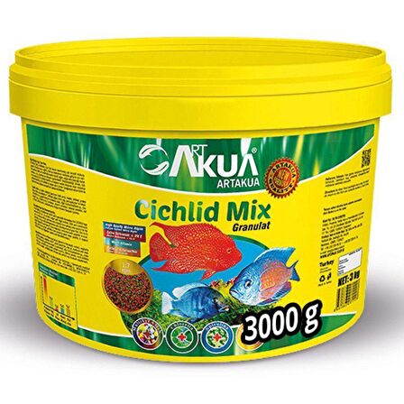 Artakua Cichlid Mix Karışık Ciklet Yemi Açık 100 Gr