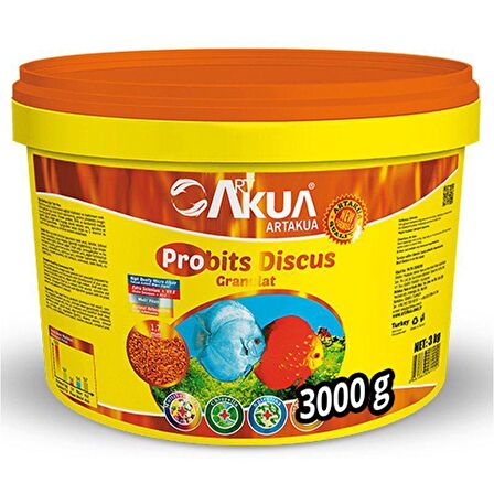 Artakua Probits Discus Etçil Balık Yemi Açık 100 Gr